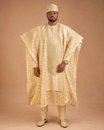 Gold Lace Agbada